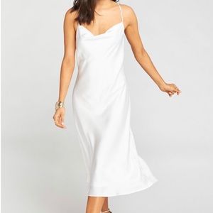 ShowMeYourMumu Verona Cowl Dress - Ivory Luxe